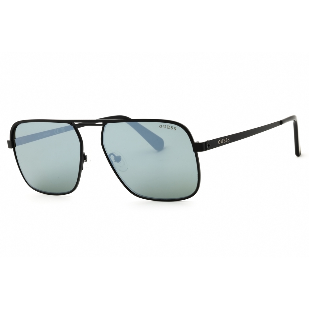 NWT Guess GU6939-02Q Matte Black Rectangle 58mm Sunglasses
